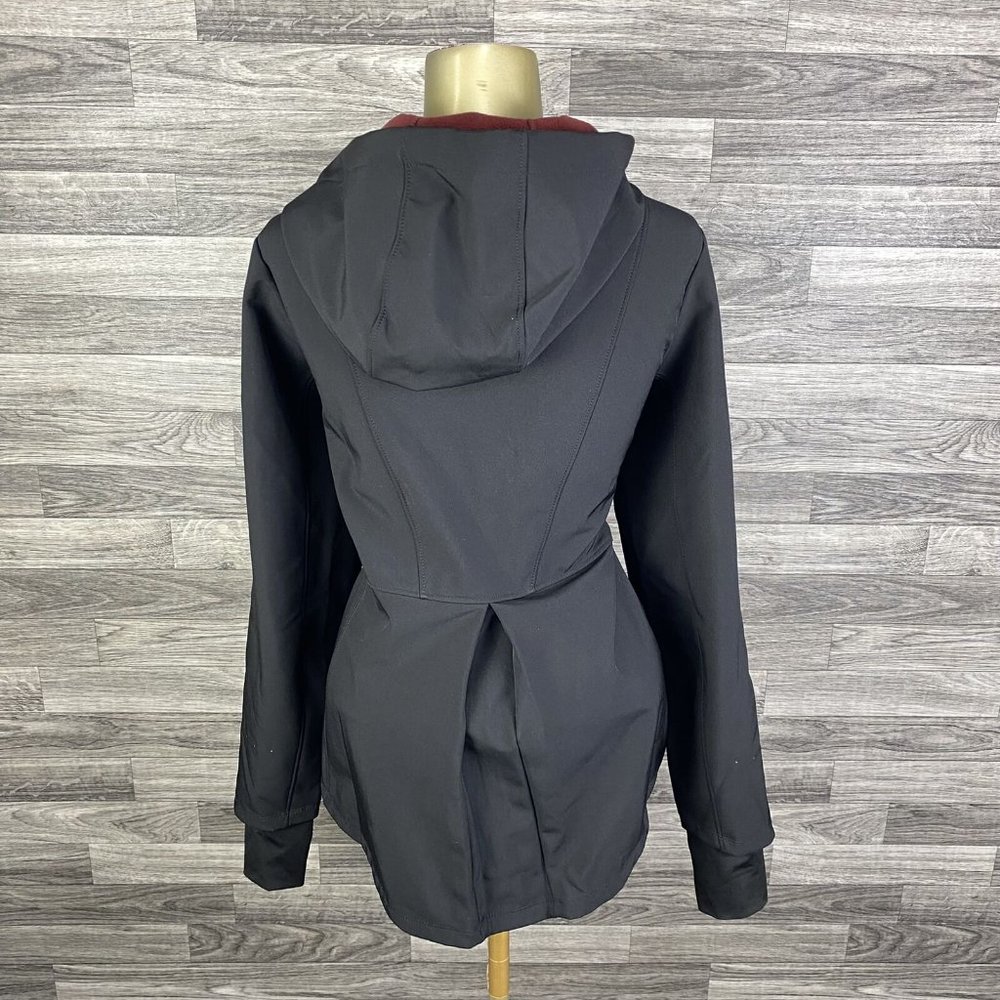 MONDETTA Full Zip Up Long Sleeve Black Hooded Jacket Women's Size Medium - Picture 2 of 12